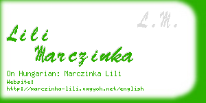 lili marczinka business card
